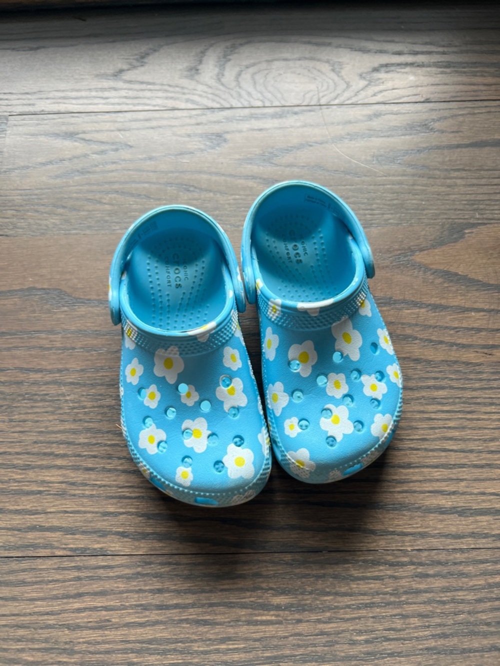 Kids Blue Floral CROCS
